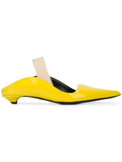 Shop Proenza Schouler Slingback Wave Pumps In Yellow