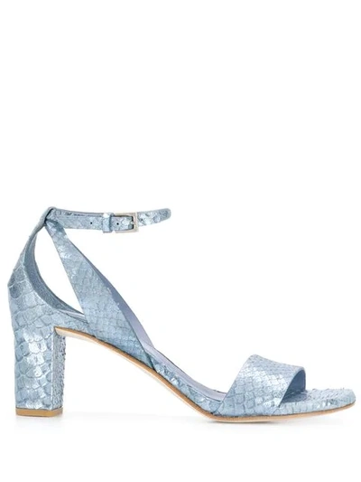 Shop Del Carlo Ankle Strap Sandals In Blue