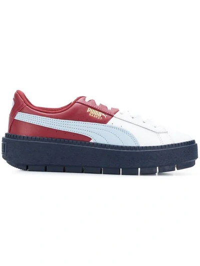 Shop Puma Platform Trace Sneakers In Red