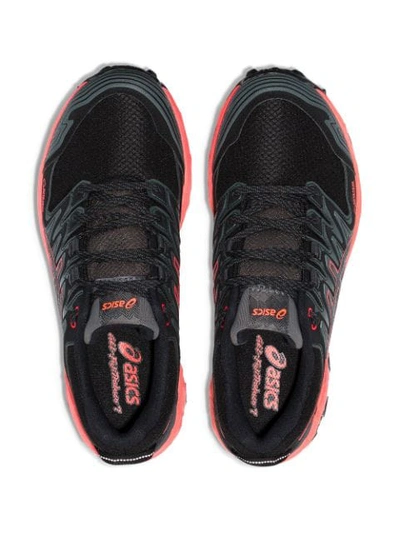 Shop Asics Black Fujitrabuco Sneakers