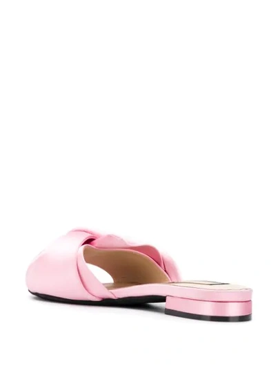 Shop N°21 Twisted Front Detail Mules In Pink