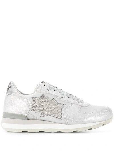 Shop Atlantic Stars Embellished Star Sneakers - Grey