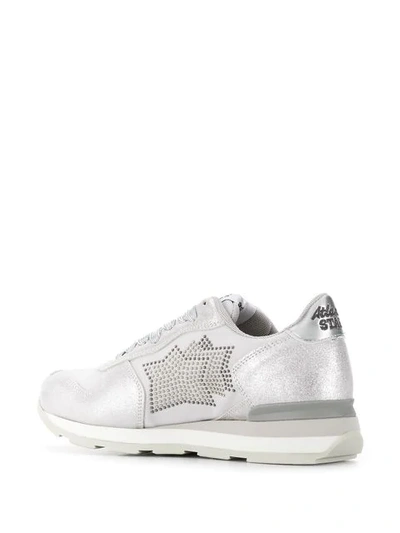 Shop Atlantic Stars Embellished Star Sneakers - Grey