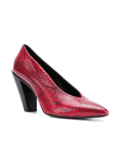 slant-heel pointed pumps