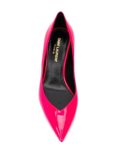 Shop Saint Laurent Kiki Low Heel Pumps In Pink