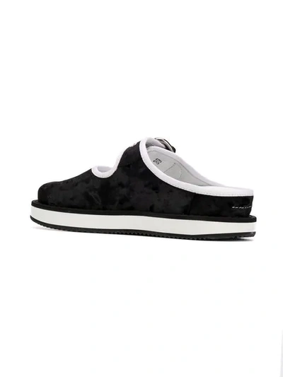 Shop Mm6 Maison Margiela Contrast Piping Mules In H1527 Black White