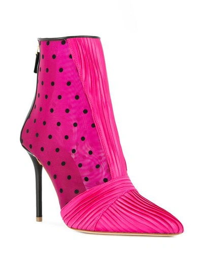 Shop Malone Souliers Ankle Polka Dot Boots In Fuch-dot/fuch/blck