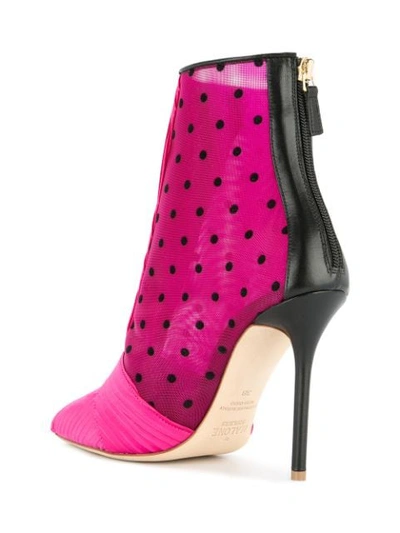 Shop Malone Souliers Ankle Polka Dot Boots In Fuch-dot/fuch/blck