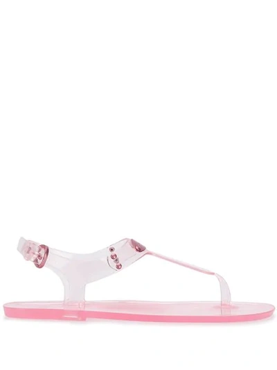 Shop Michael Michael Kors Jelly Logo Sandals In Pink