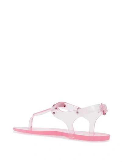 Shop Michael Michael Kors Jelly Logo Sandals In Pink