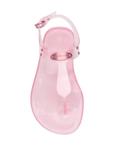 Shop Michael Michael Kors Jelly Logo Sandals In Pink