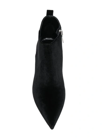 Shop Pollini Embellished Chunky Heel Boots - Black