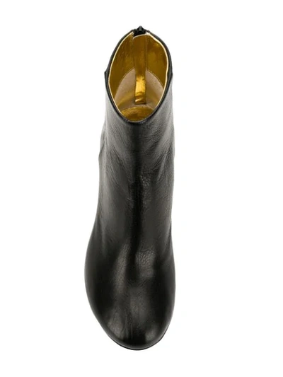 Shop Mm6 Maison Margiela Bauble Heel Ankle Boots In H2582 Black/gold