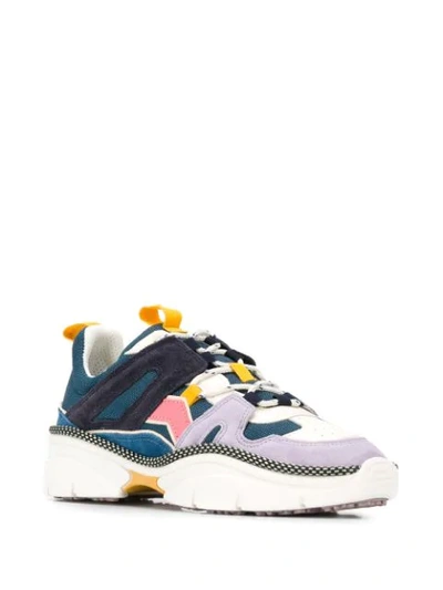 Shop Isabel Marant Kindsay Chunky Sole Sneakers In Navy
