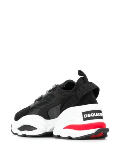 DSQUARED2 FABRIC MIX SNEAKERS - 黑色