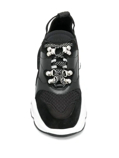 DSQUARED2 FABRIC MIX SNEAKERS - 黑色