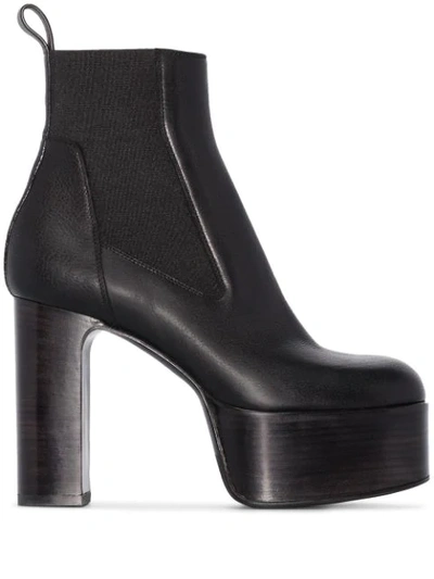 Shop Rick Owens Kiss 125mm Ankle Boots In Black