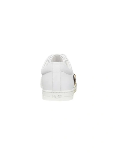 Shop Fendi Colourblock Bag Bug Low Tops In White