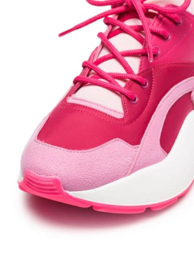 Shop Stella Mccartney Pink Eclypse 45 Low Top Sneakers