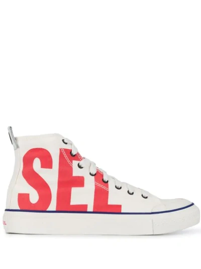 Shop Diesel High-top Sneakers In White