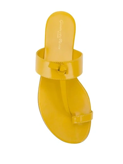 Shop Gianvito Rossi Argo Chunky Strap Sandals In Yellow