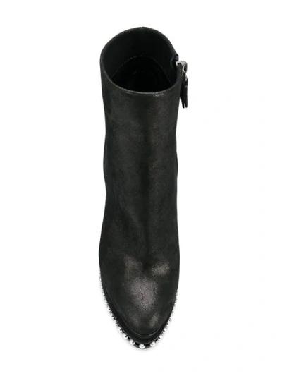 Shop Casadei Platform Ankle Boots - Grey