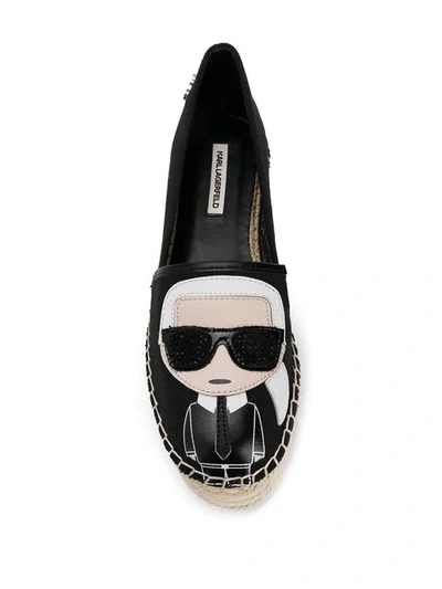 Shop Karl Lagerfeld Platform Espadrilles In Black