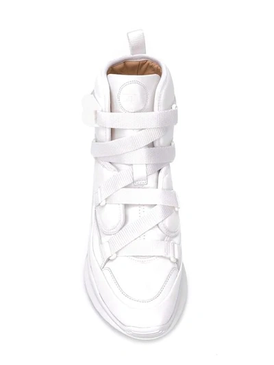 Shop Chloé Sonnie Hi-top Sneakers In White