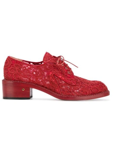 Shop Laurence Dacade 'jeanne' Floral Lace Brogues - Red