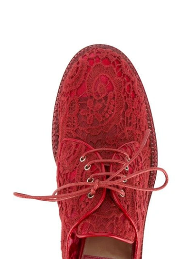Shop Laurence Dacade 'jeanne' Floral Lace Brogues - Red