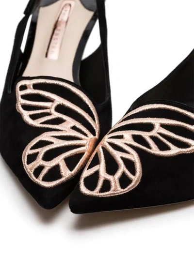 Shop Sophia Webster 'bibi Butterfly' Slingback-pumps In Black