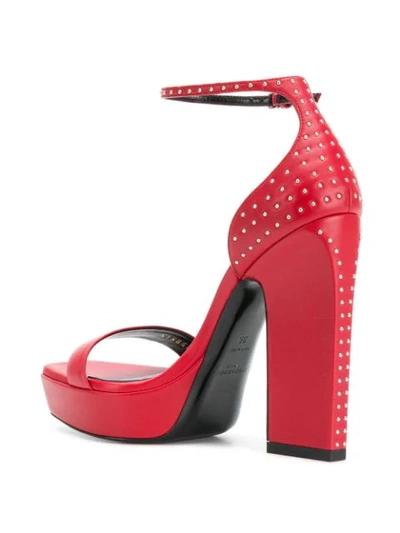 Shop Saint Laurent Amber 105 Platform Sandals In Red