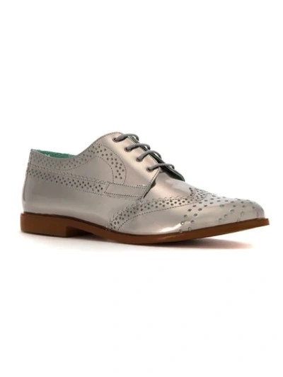 Shop Blue Bird Shoes Leather Oxfords In Grey