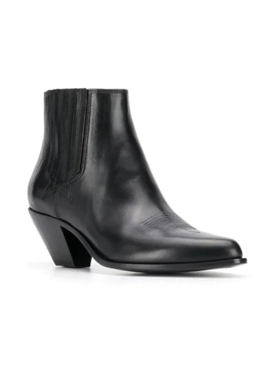 Shop Golden Goose Leather Ankle Booties In Black