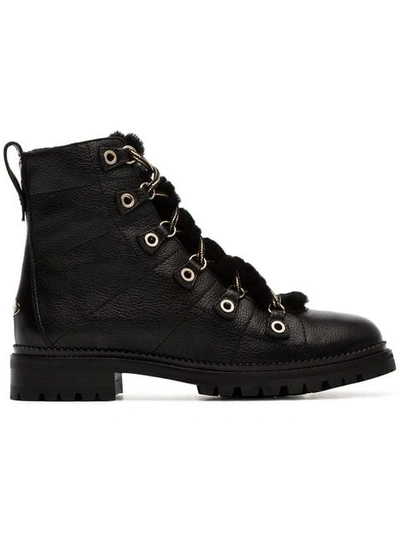 Shop Jimmy Choo Hillary Hiking Boots In Black