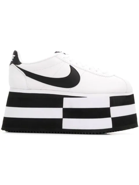 nike checkered platform cortez sneakers