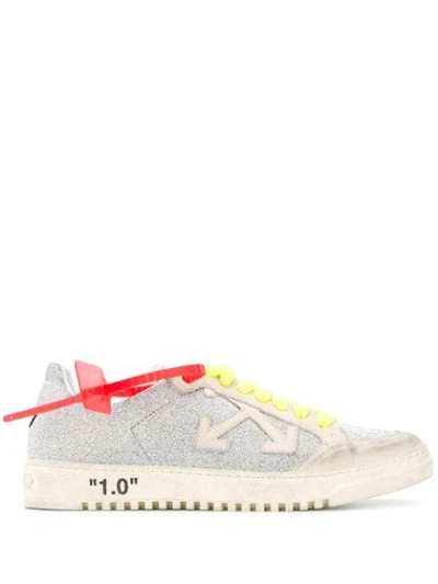 Shop Off-white Glittered Arrow 2.0 Sneakers In Silver