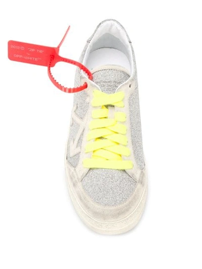 Shop Off-white Glittered Arrow 2.0 Sneakers In Silver