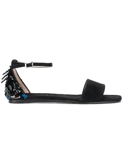 Shop Agl Attilio Giusti Leombruni Embellished Ankle Strap Sandals In Black