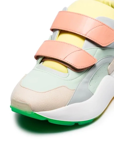 Shop Stella Mccartney Pastel Eclypse Faux-leather Sneakers In Green