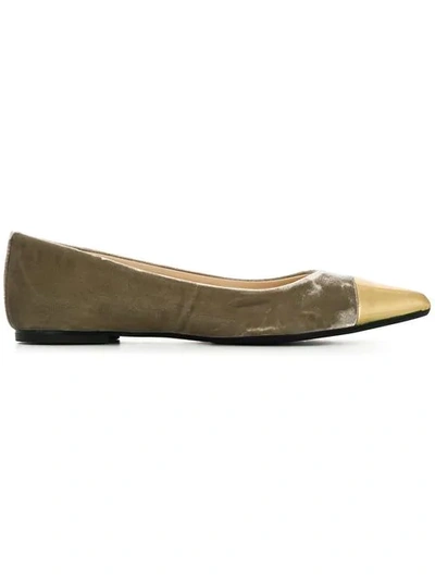 Malika metallic toe ballerinas