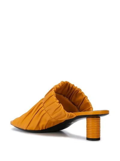 Shop Proenza Schouler Ruched Nappa Mules In Butterscotch