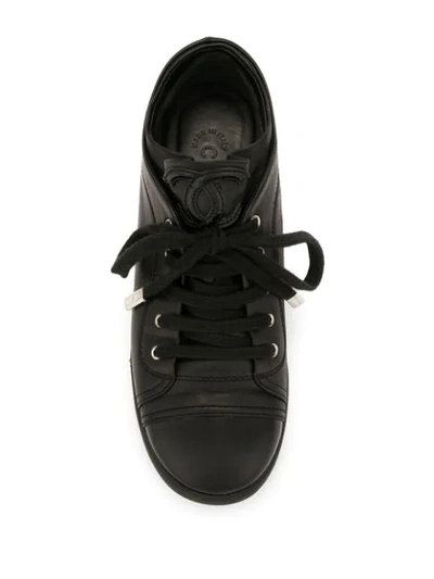 Pre-owned Chanel Cc Logos Sneakers In Black
