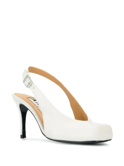 Shop Aalto Chunky Slingback Pumps In White