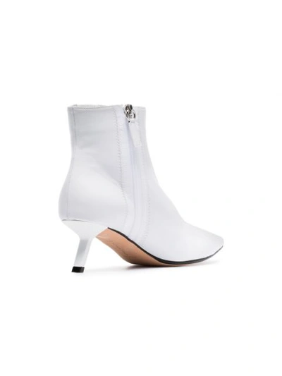 Shop Alchimia Di Ballin White Libra 55 Mesh Detail Leather Boots