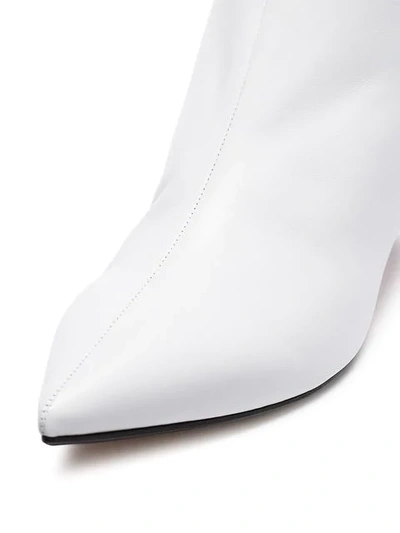 Shop Alchimia Di Ballin White Libra 55 Mesh Detail Leather Boots