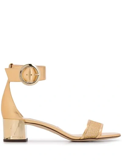 Shop Jimmy Choo Jaimie 40 Sandals In Gold