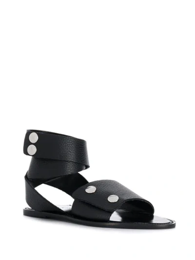 Shop Rebecca Minkoff Azzura Flat Sandals In Black