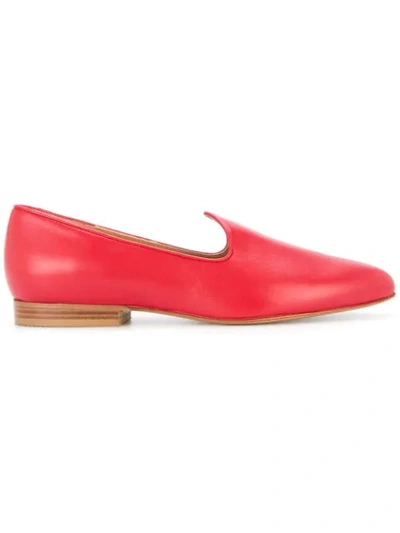 Shop Le Monde Beryl Classic Venetian Slippers In Red