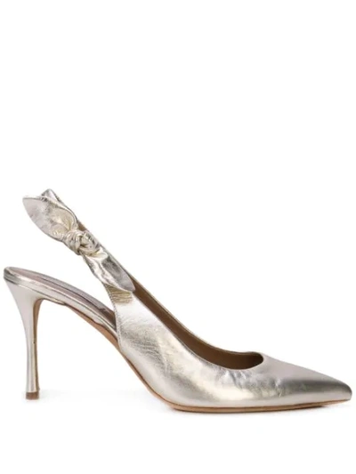 Shop Tabitha Simmons Millie Pumps In Gold